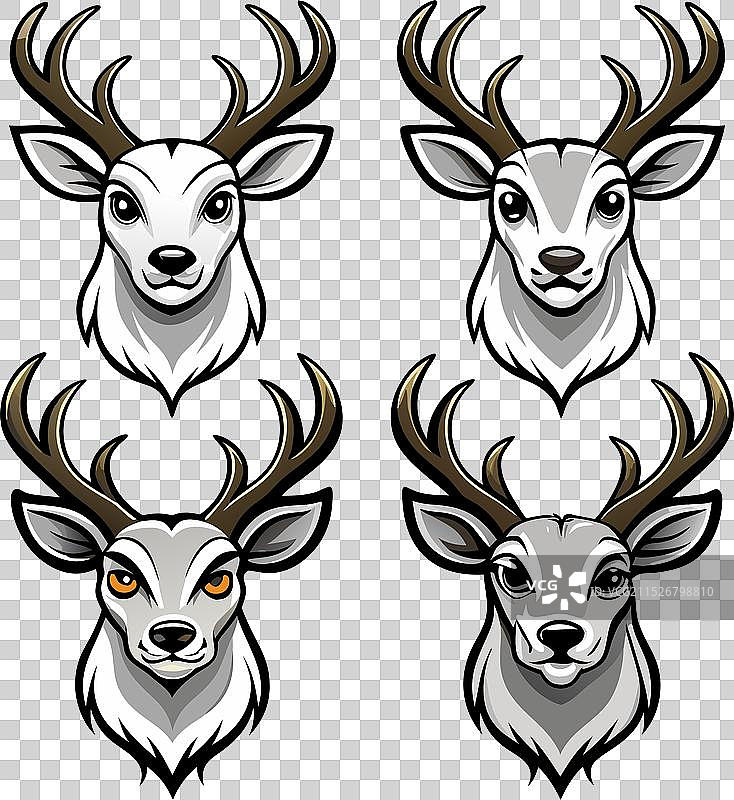 鹿吉祥物头像8图片素材