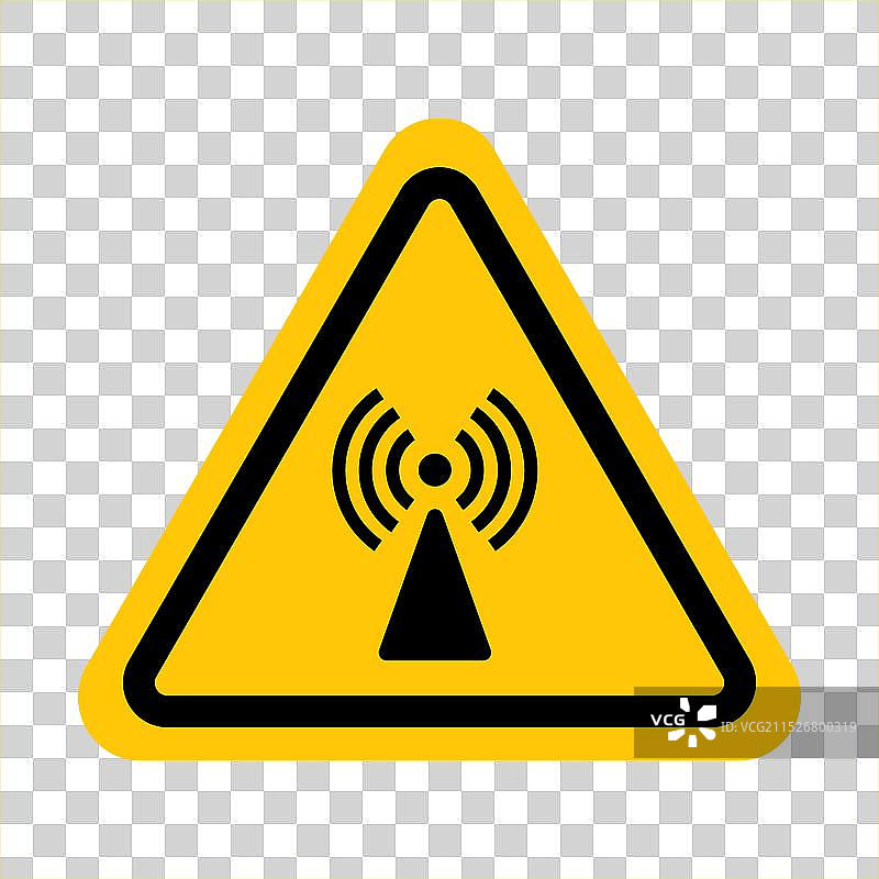非电离辐射危险标志图片素材