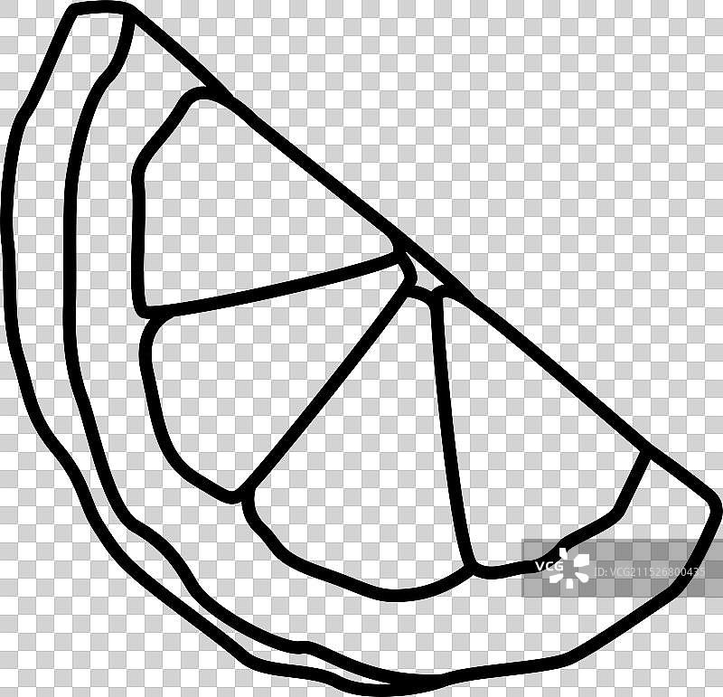 柠檬切片线性绘图图标图片素材