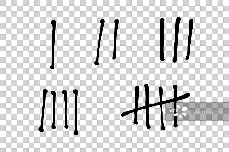 手绘监狱墙壁涂鸦线条计数器图片素材