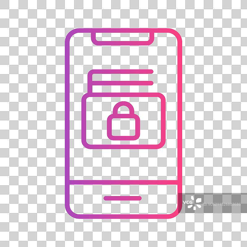 安全渐变图标支付钱包和商业图片素材