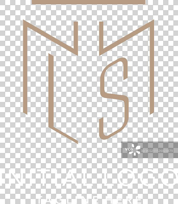 现代奢华几何字母标志图片素材