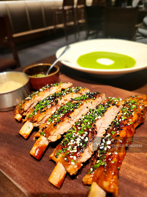 猪排的特写镜头图片素材