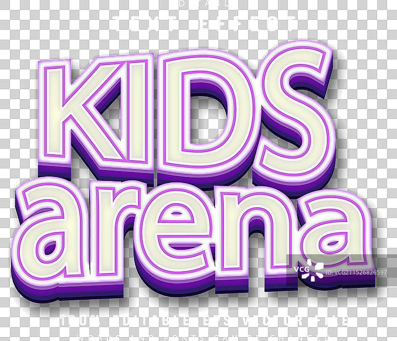 儿童竞技场文字效果（可编辑）图片素材