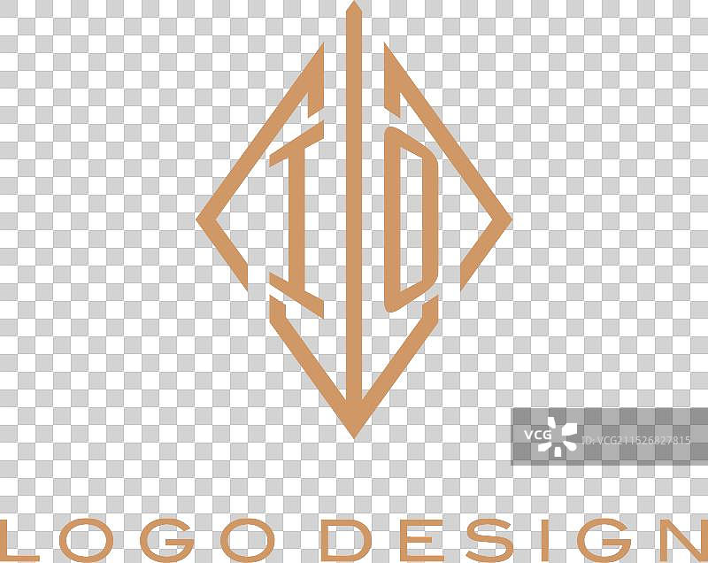 IO字母菱形风格组合标志图片素材