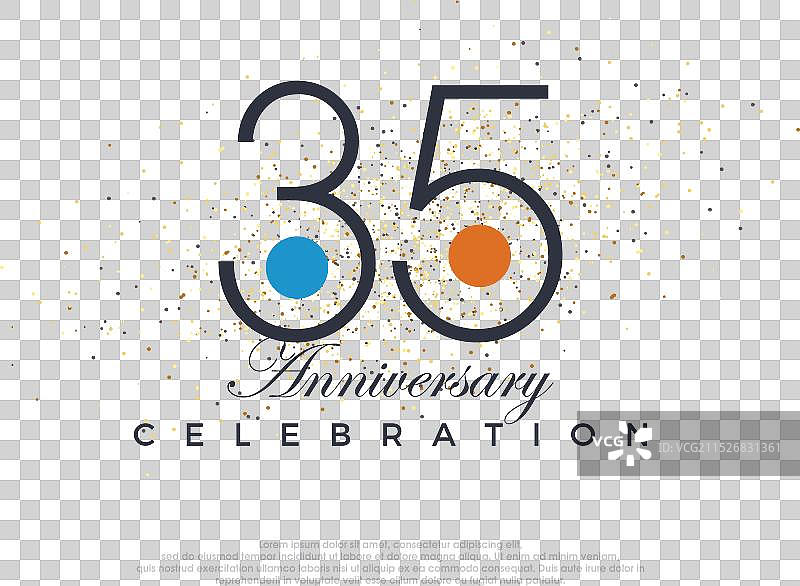 现代简约35周年数字设计图片素材