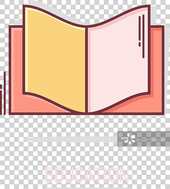 漫画风格的图书教育图标图片素材