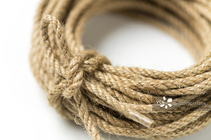 一捆麻绳特写图片素材