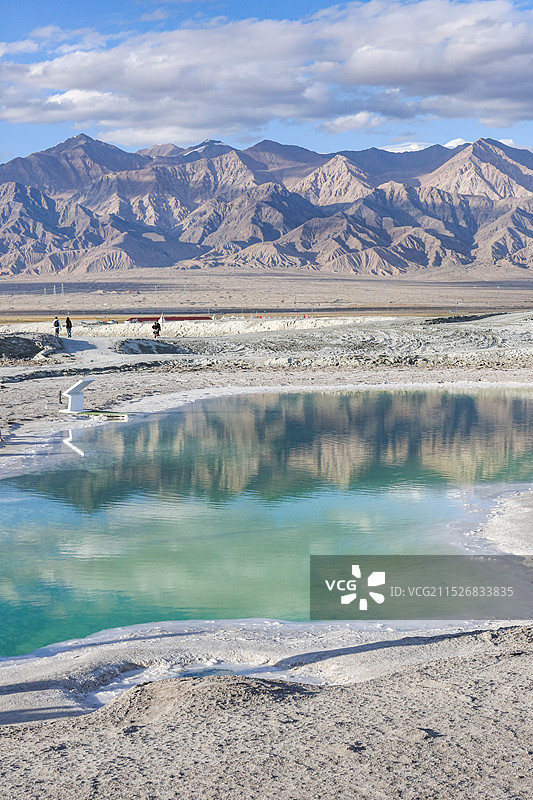 大柴旦翡翠湖图片素材