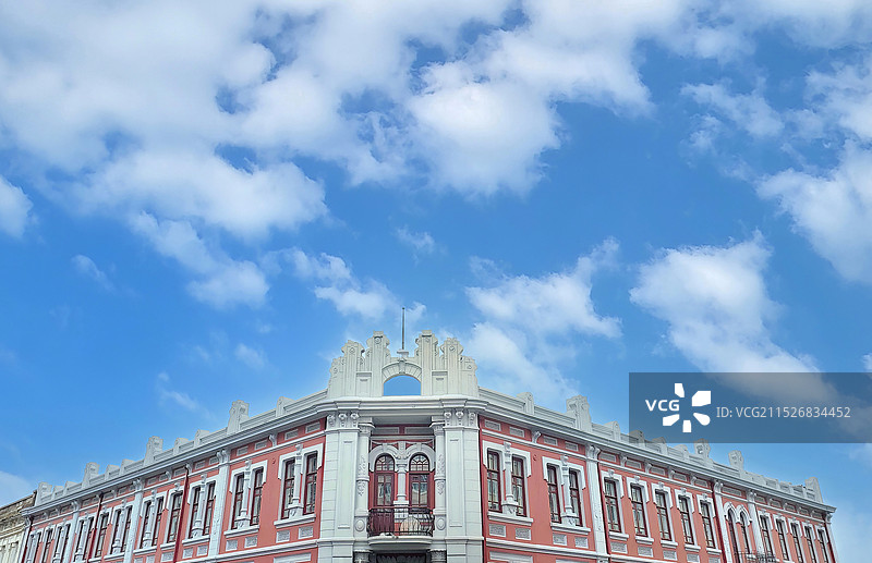 哈尔滨道外区典型的中华巴洛克式特色历史建筑图片素材