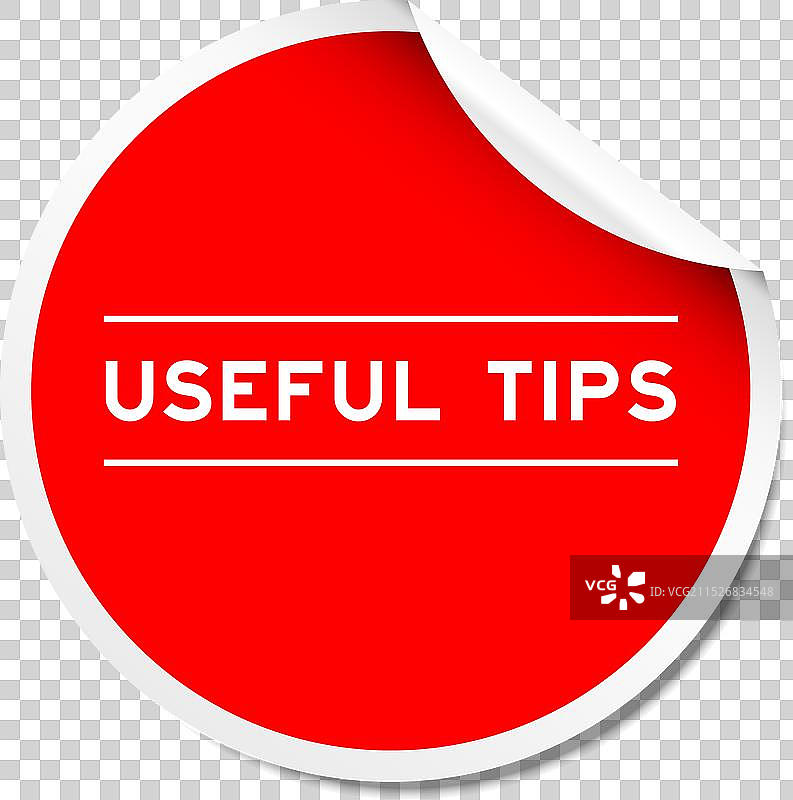 红色实用标志贴纸图片素材