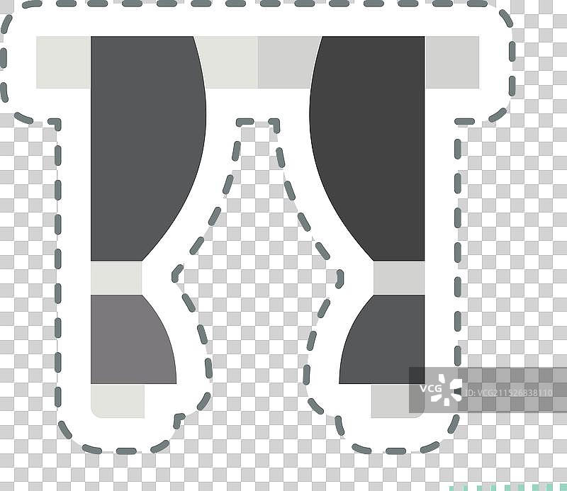 与家居相关的窗帘线条贴纸图片素材