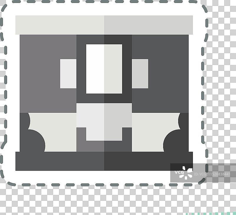 家居衣柜线条剪影贴纸图片素材