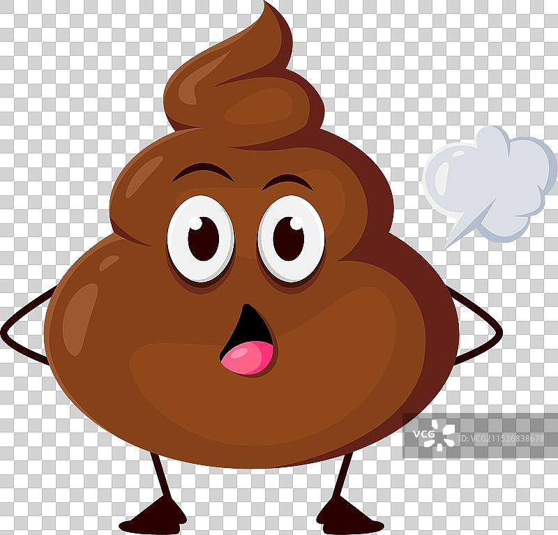 卡通大便表情符号放屁图片素材
