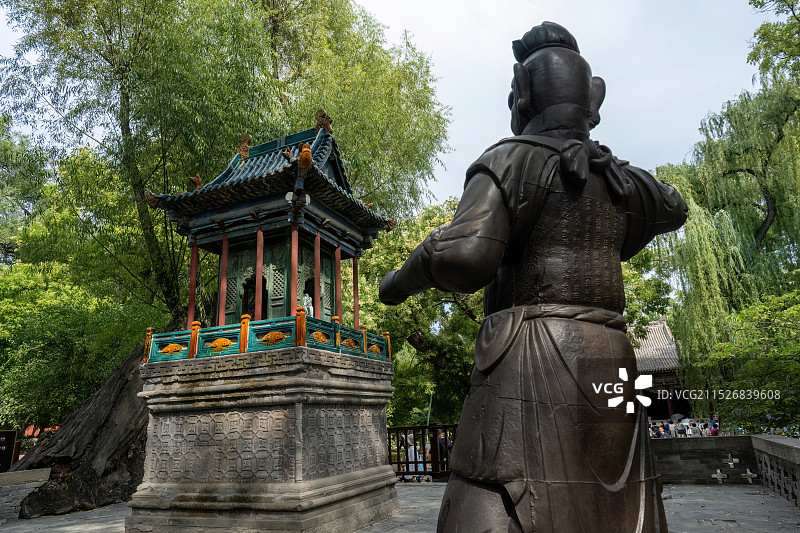 山西省太原市晋祠古建筑景观图片素材