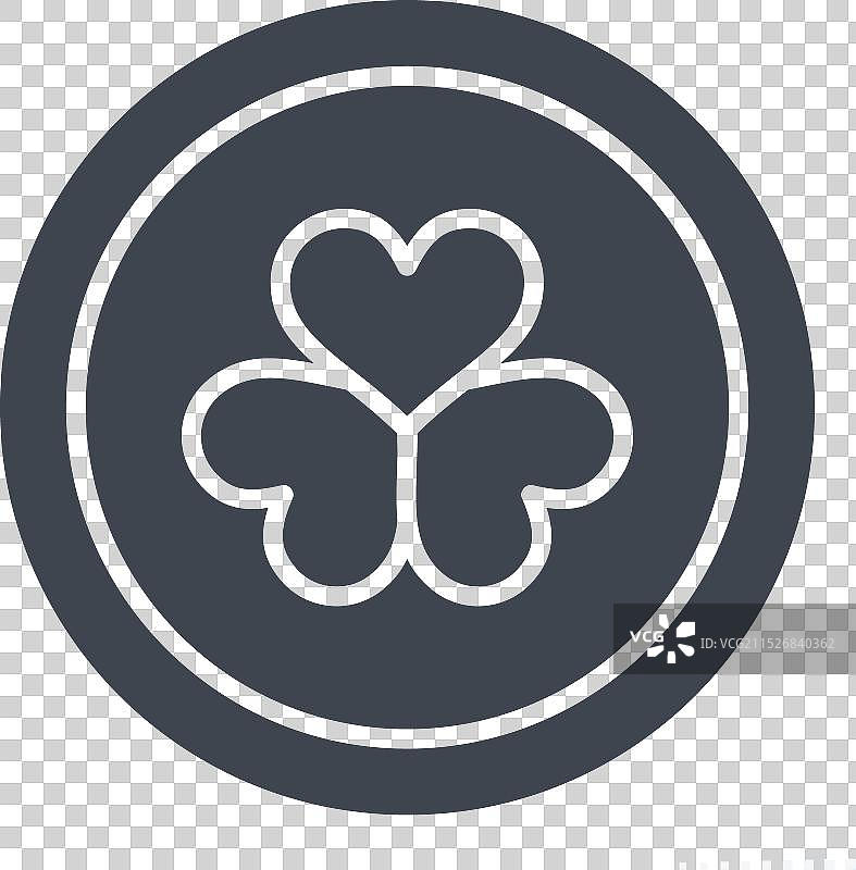 爱尔兰主题硬币图标图片素材