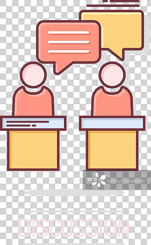 漫画风格的政治辩论图标图片素材