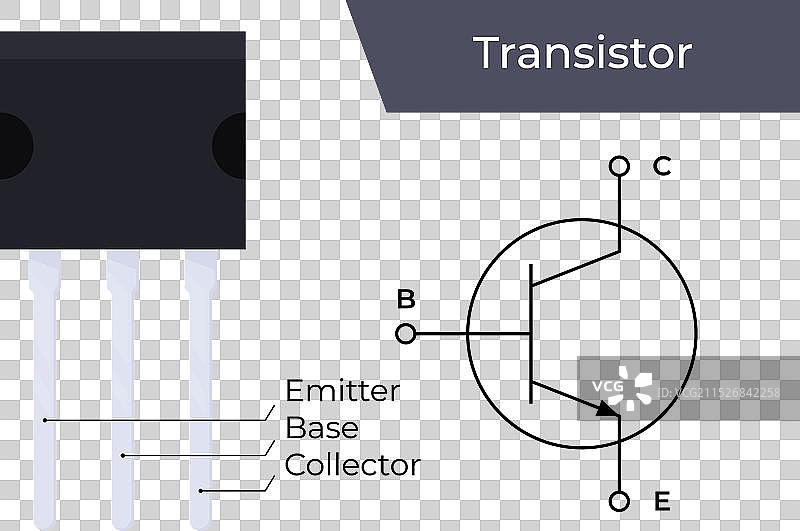 带有方案的晶体管电子元件图片素材