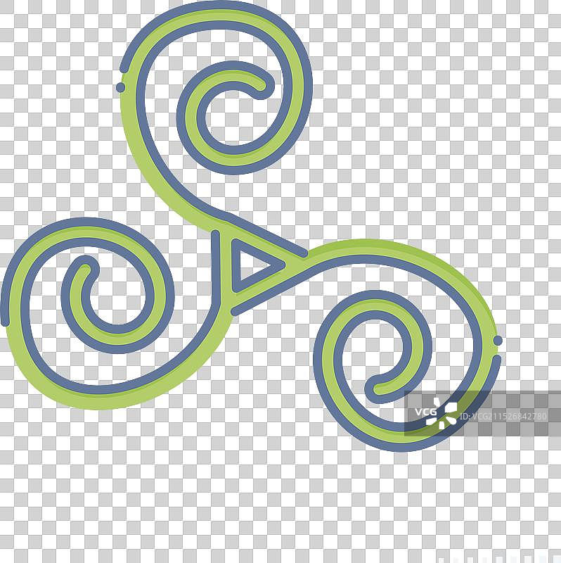 与爱尔兰相关的三曲腿图徽标图片素材