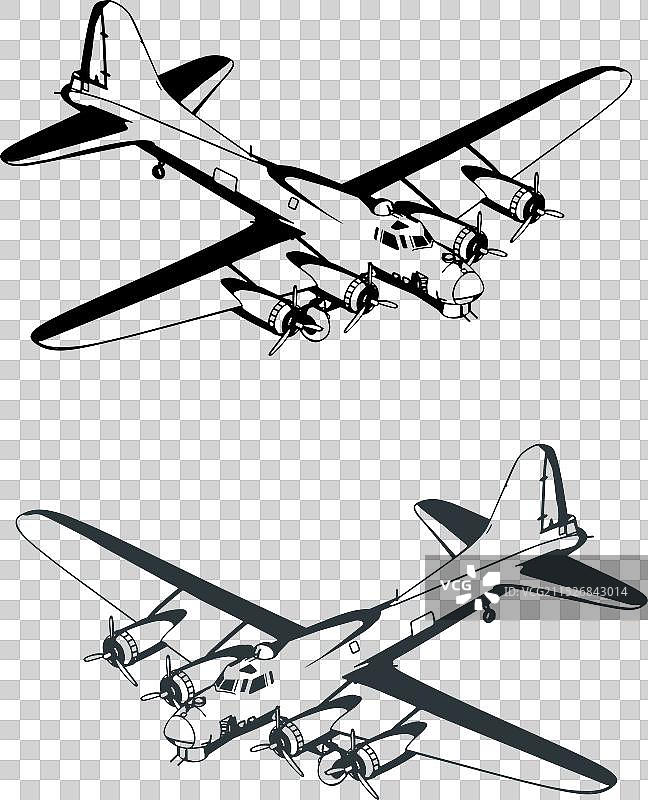 B-17空中堡垒轰炸机图片素材