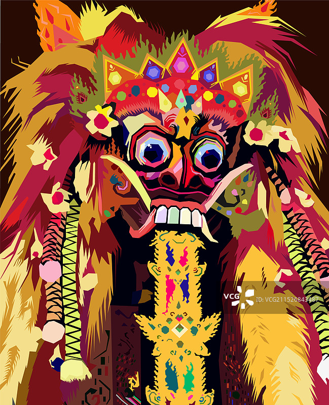 巴龙头像，波普艺术风格图片素材