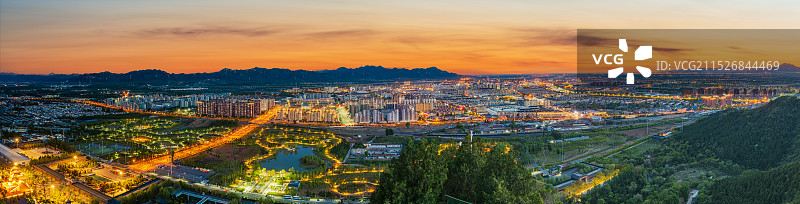 北京市密云区高视角瞰密云城风光全景图片素材