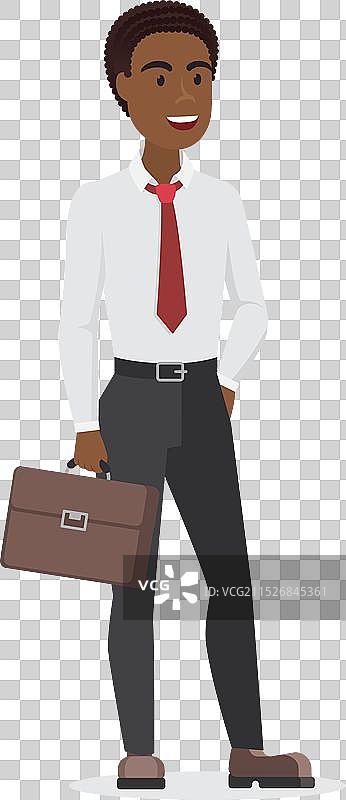携带手提箱的非洲商人图片素材