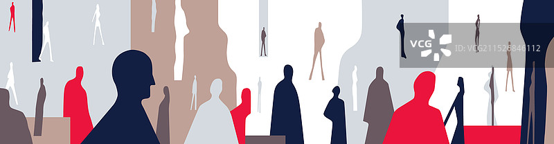 人群心理学抽象概念图片素材