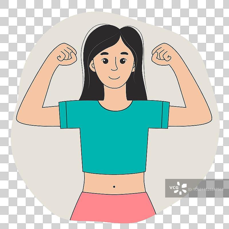 举起双臂的年轻女人图片素材