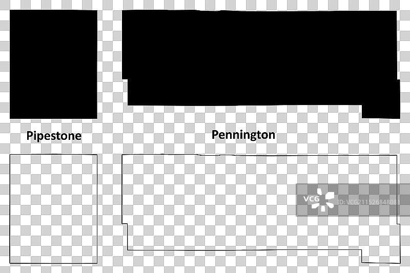 美国明尼苏达州彭宁顿和派普斯通县图片素材