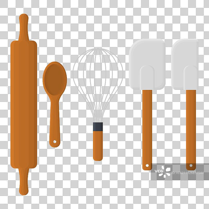 木制厨房烘焙工具合集图片素材