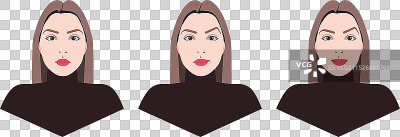 带有情感的美丽女孩图片素材