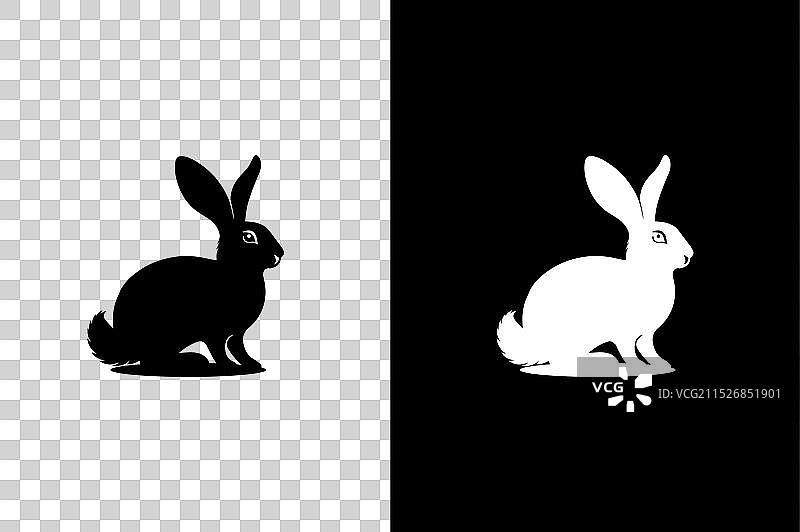兔子剪影图片素材