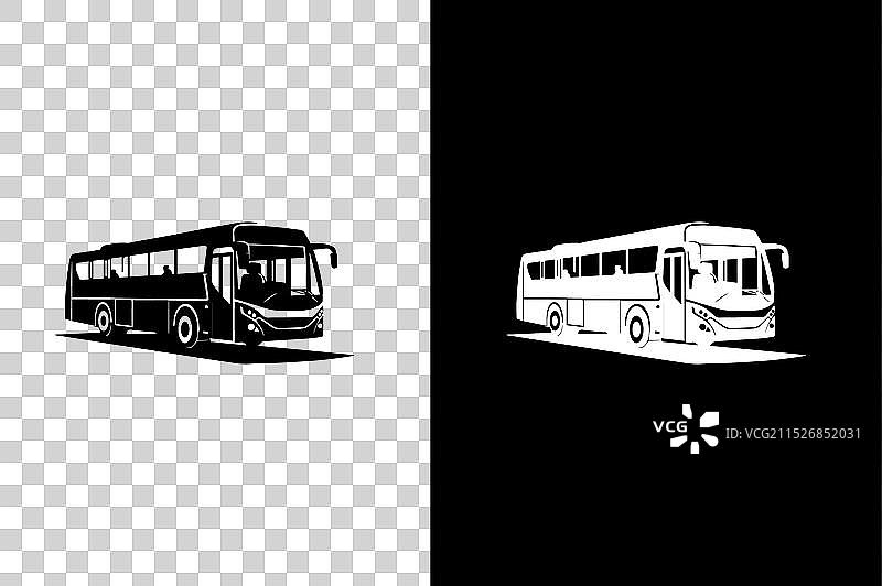 巴士轮廓图标图片素材