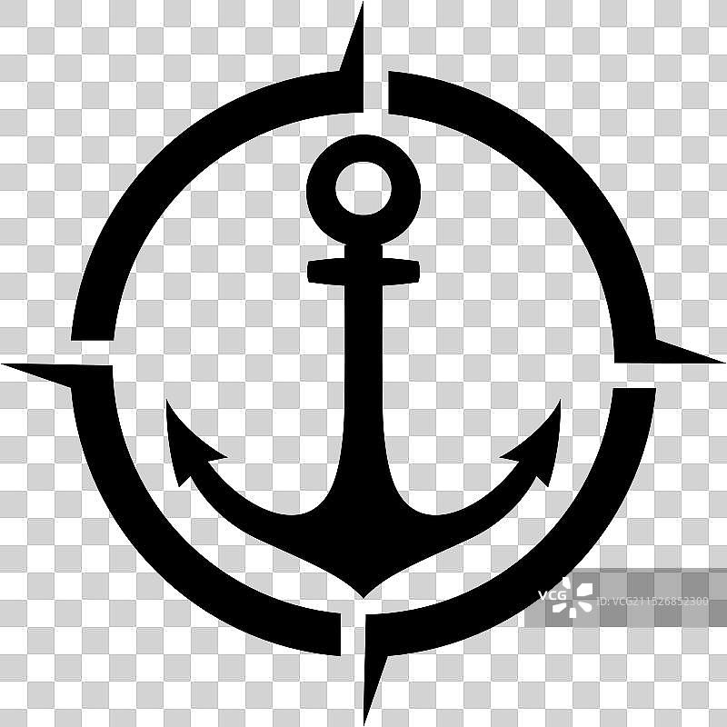 锚罗盘标志图像图片素材