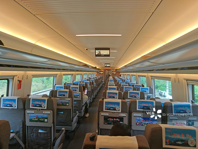 复兴号高铁车厢内部图片素材