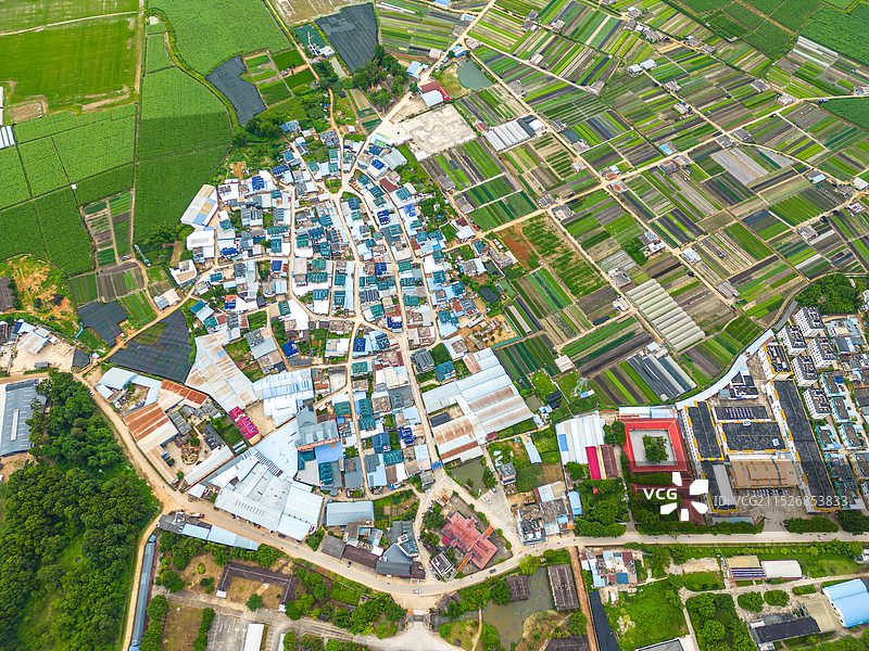 航拍乡村田园风光图片素材