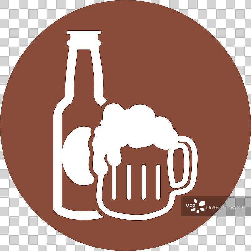 孤立的啤酒图标贴纸图片素材