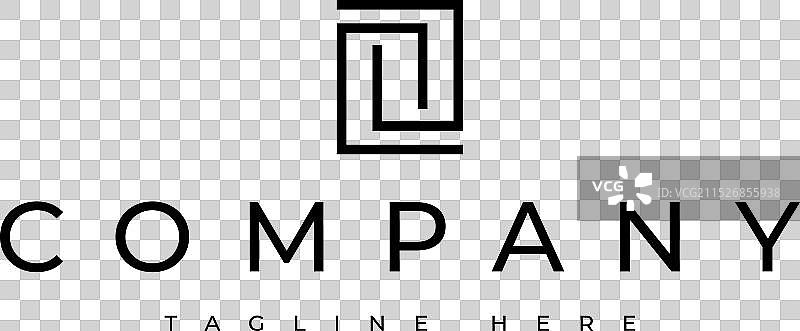 抽象方形线条Logo设计图片素材