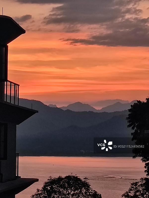 暮色太平湖一角图片素材