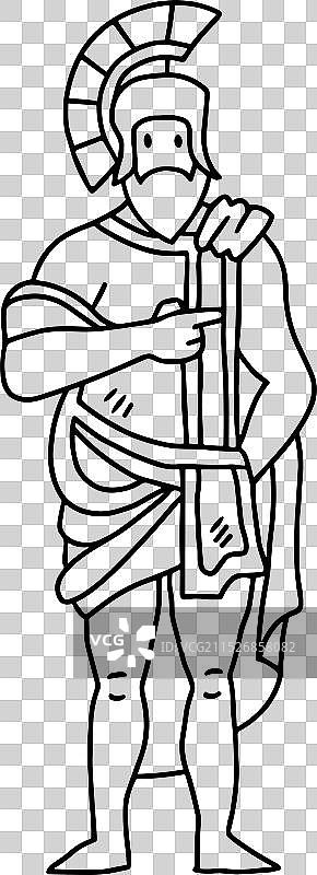 穿着罗马服装的男人图片素材