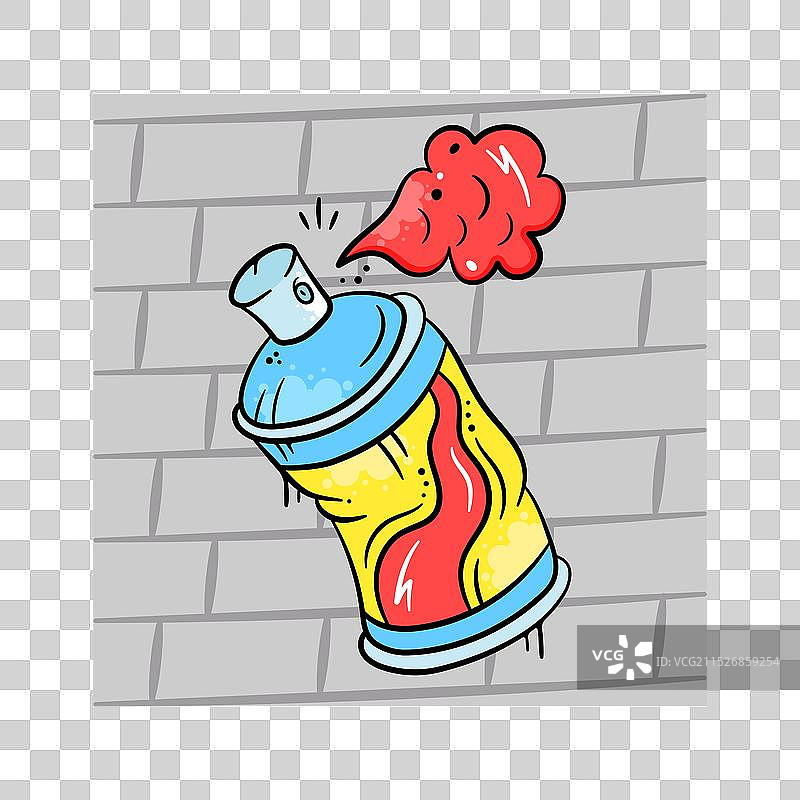 涂鸦艺术中易于使用的喷漆图片素材