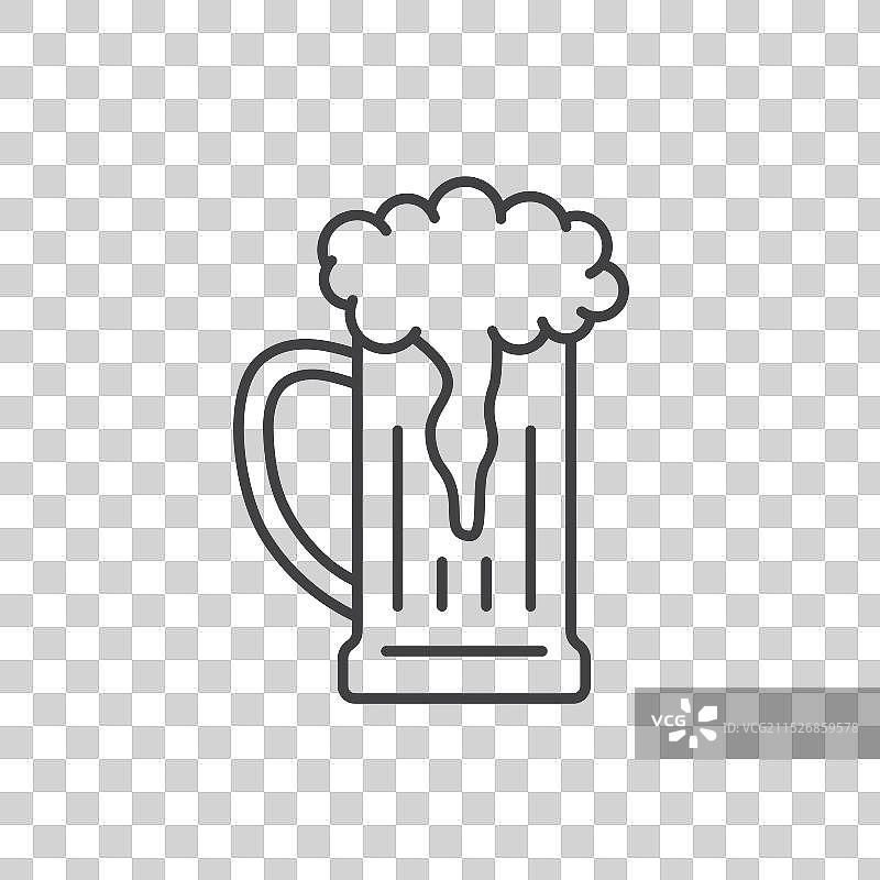 扁平风格的冰镇啤酒图标图片素材