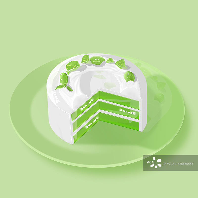 Q版果冻蛋糕图片素材