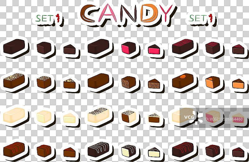 精美巧克力糖果套装图片素材