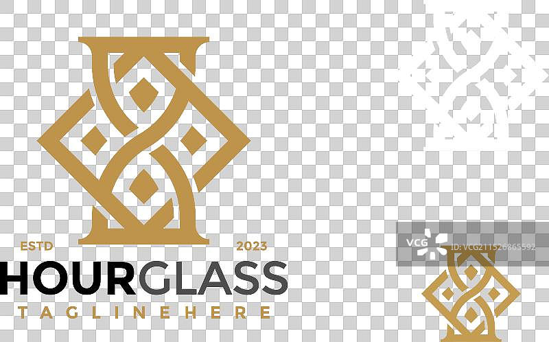 优雅沙漏logo设计符号图标图片素材
