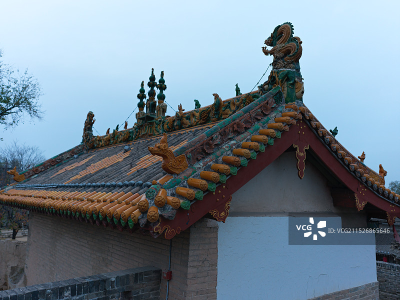 张壁古堡琉璃顶图片素材