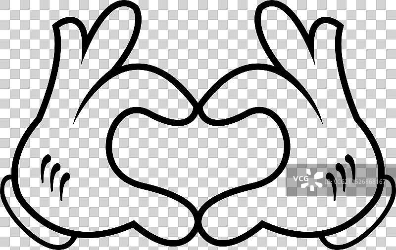 充满真情实感米老鼠手部趣味半色调AR图片素材