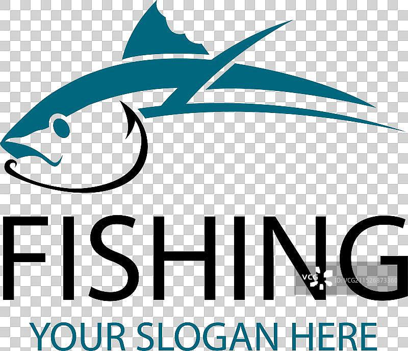 鱼钩和鱼图片素材