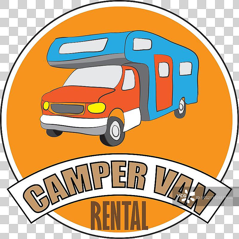 露营车和标志图片素材